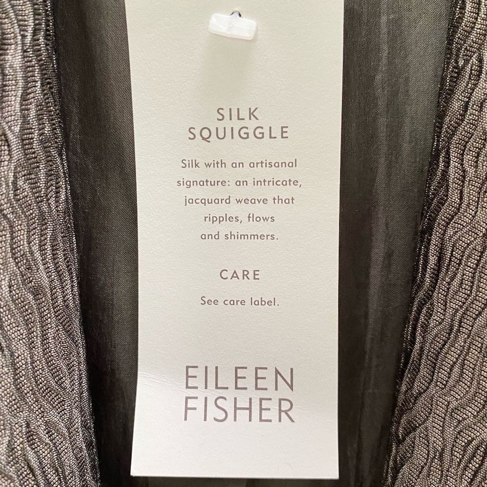 Eileen Fisher Kimono Jacket 3/4 Sleeves Silk Squiggle Branch Small NWT - Picture 12 of 15